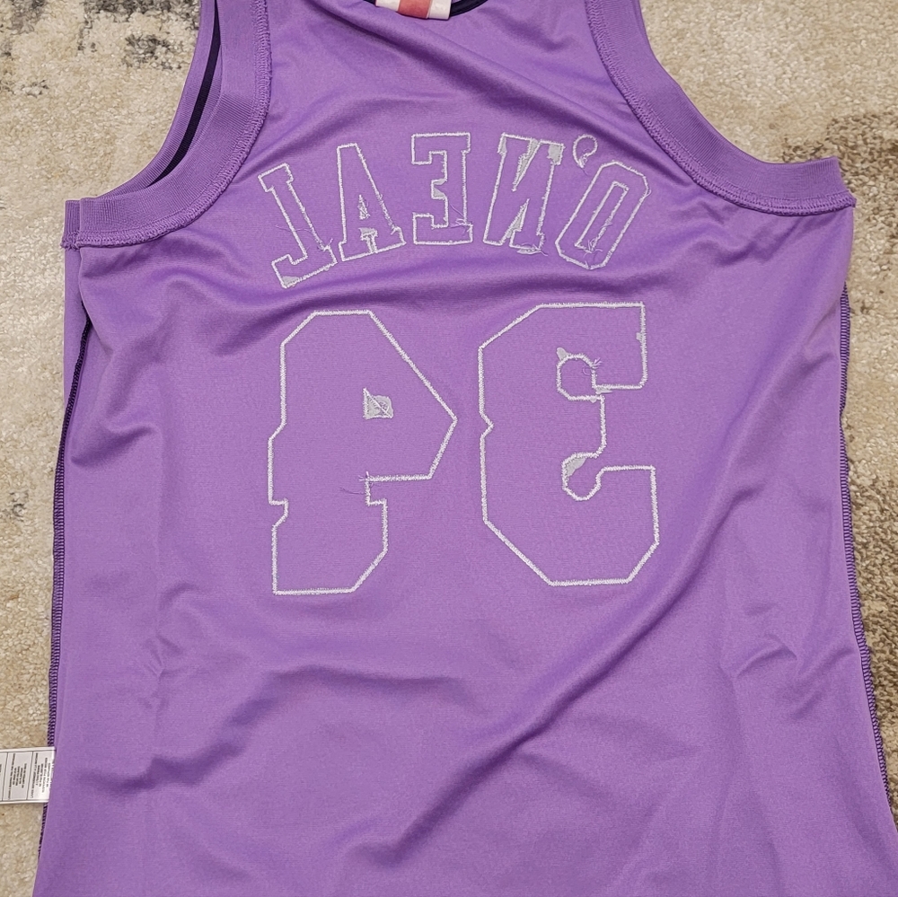 Shaquille O'Neal Lakers Mitchell & Ness Monochrome 96-97 Swingman Jersey Sz M - Picture 12 of 13